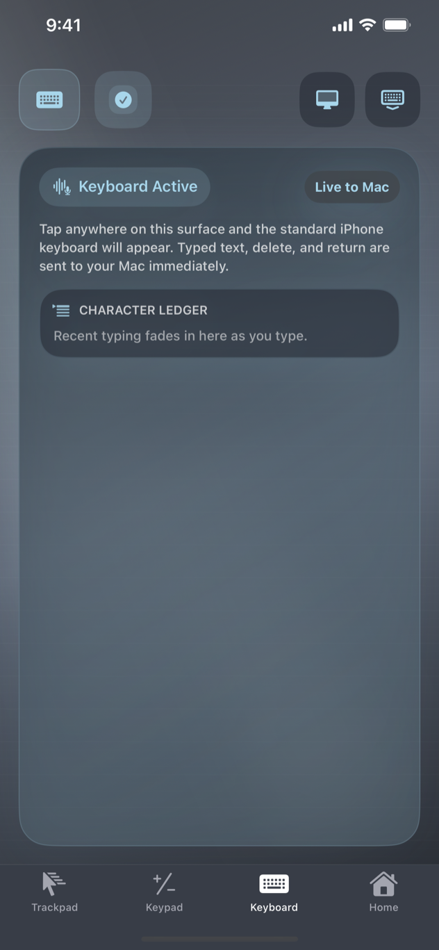Tenki Keyboard screen